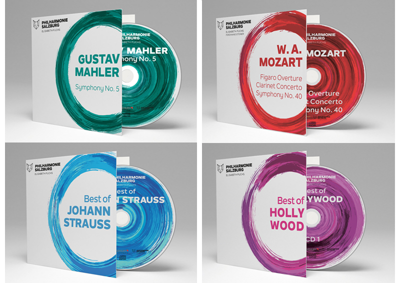 CD Veröffentlichungen der Philharmonie Salzburg: Mahler, Mozart, Best of Strauss, Best of Hollywood